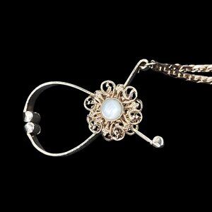 Vintage Gold Mother of Pearl Glove Clips for Purse or Handbag